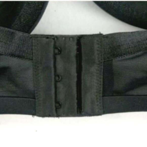 Lane Bryant Cacique Bra Smooth Satin Full Coverage Mesh U/W Size 42C Black - Picture 4 of 7